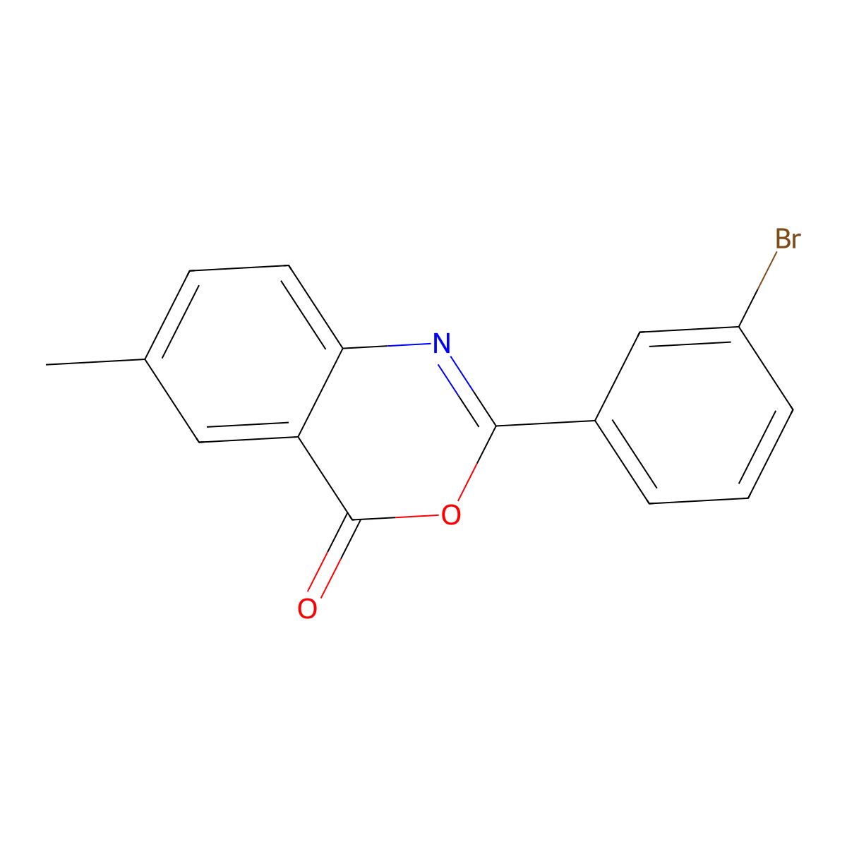 2-(3-bromophenyl)-6-methyl-4H-3,1-benzoxazin-4-one molecular structure, CAS 354120-46-0
