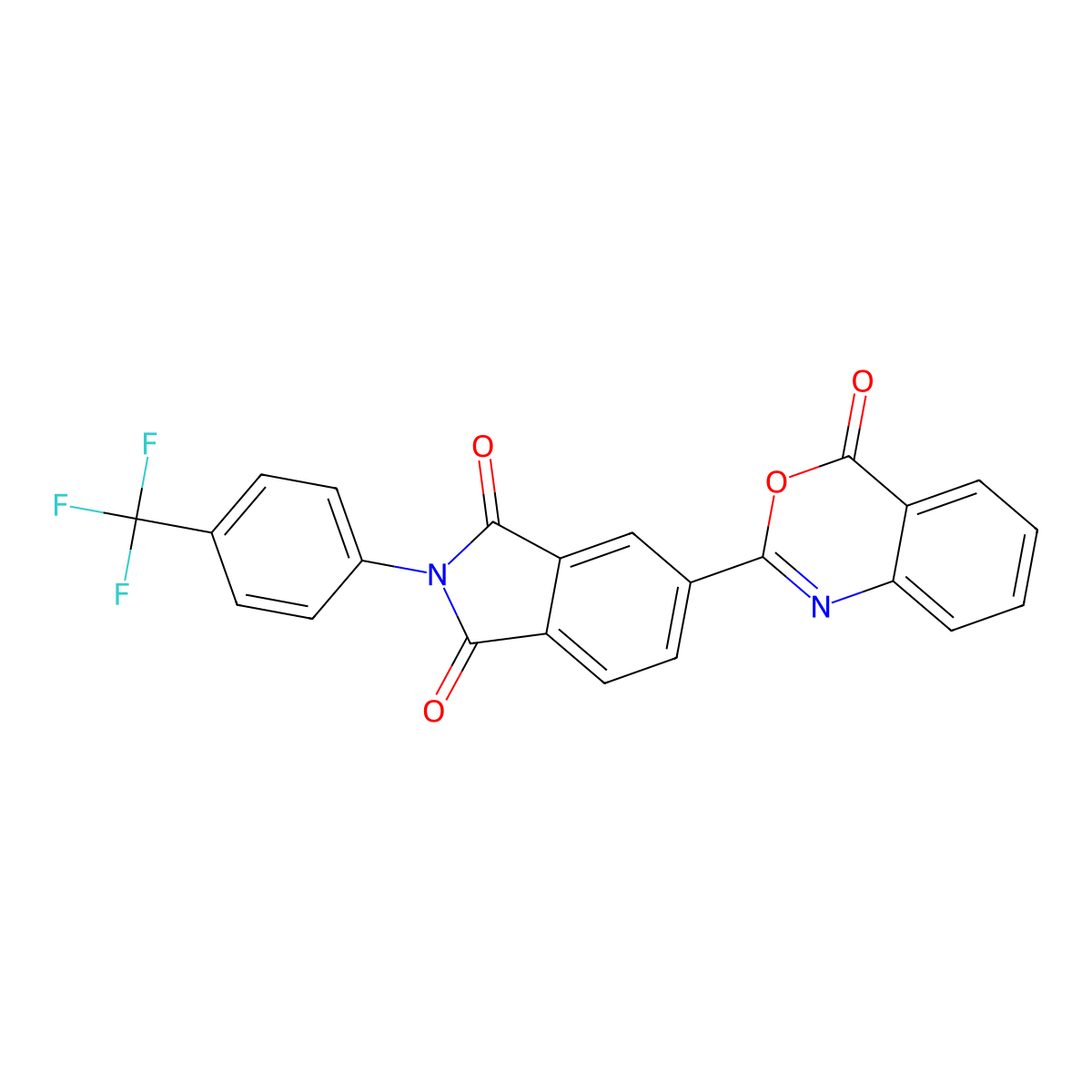 5-(4-oxo-4H-3,1-benzoxazin-2-yl)-2-[4-(trifluoromethyl)phenyl]-1H-isoindole-1,3(2H)-dione molecular structure, CAS 354120-49-3