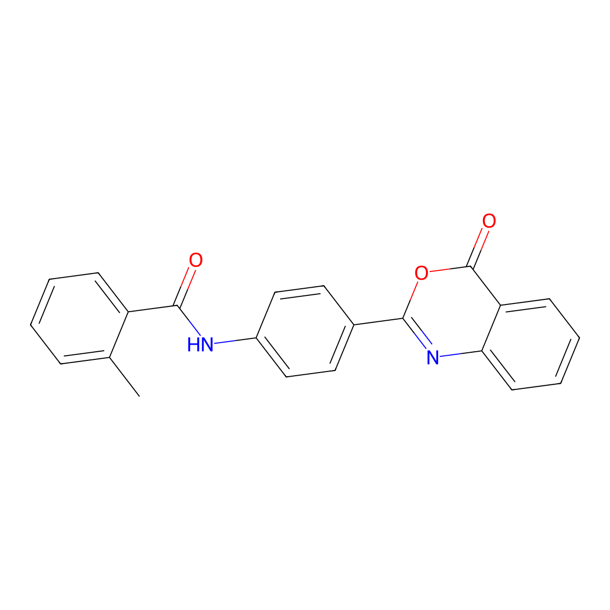 2-methyl-N-[4-(4-oxo-4H-3,1-benzoxazin-2-yl)phenyl]benzamide molecular structure, CAS 354120-57-3