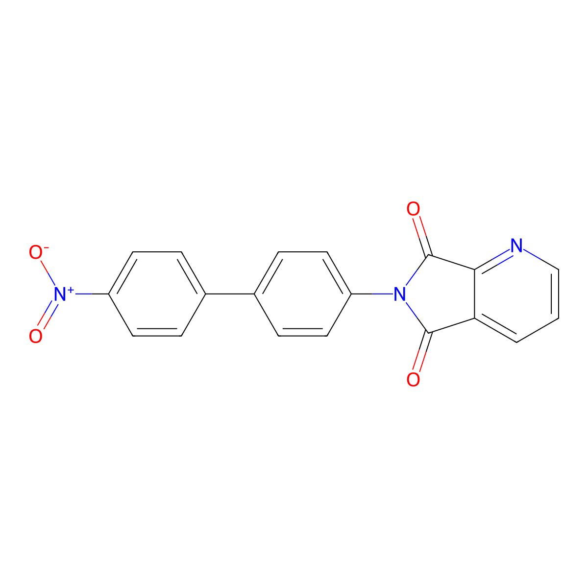 6-[4-(4-Nitrophenyl)phenyl]pyrrolo[3,4-b]pyridine-5,7-dione molecular structure, CAS 354120-62-0