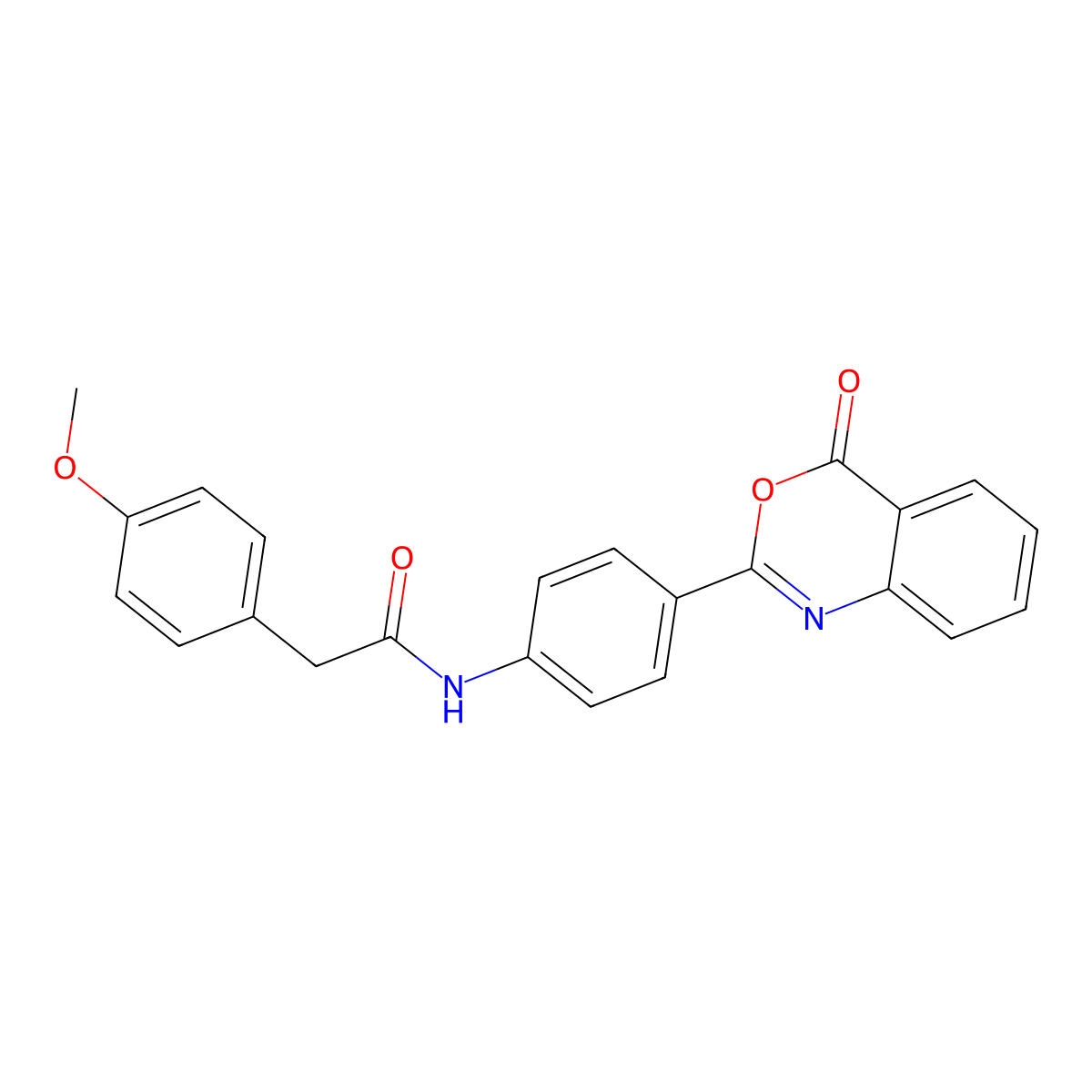 2-(4-methoxyphenyl)-N-[4-(4-oxo-4H-3,1-benzoxazin-2-yl)phenyl]acetamide molecular structure, CAS 354120-75-5