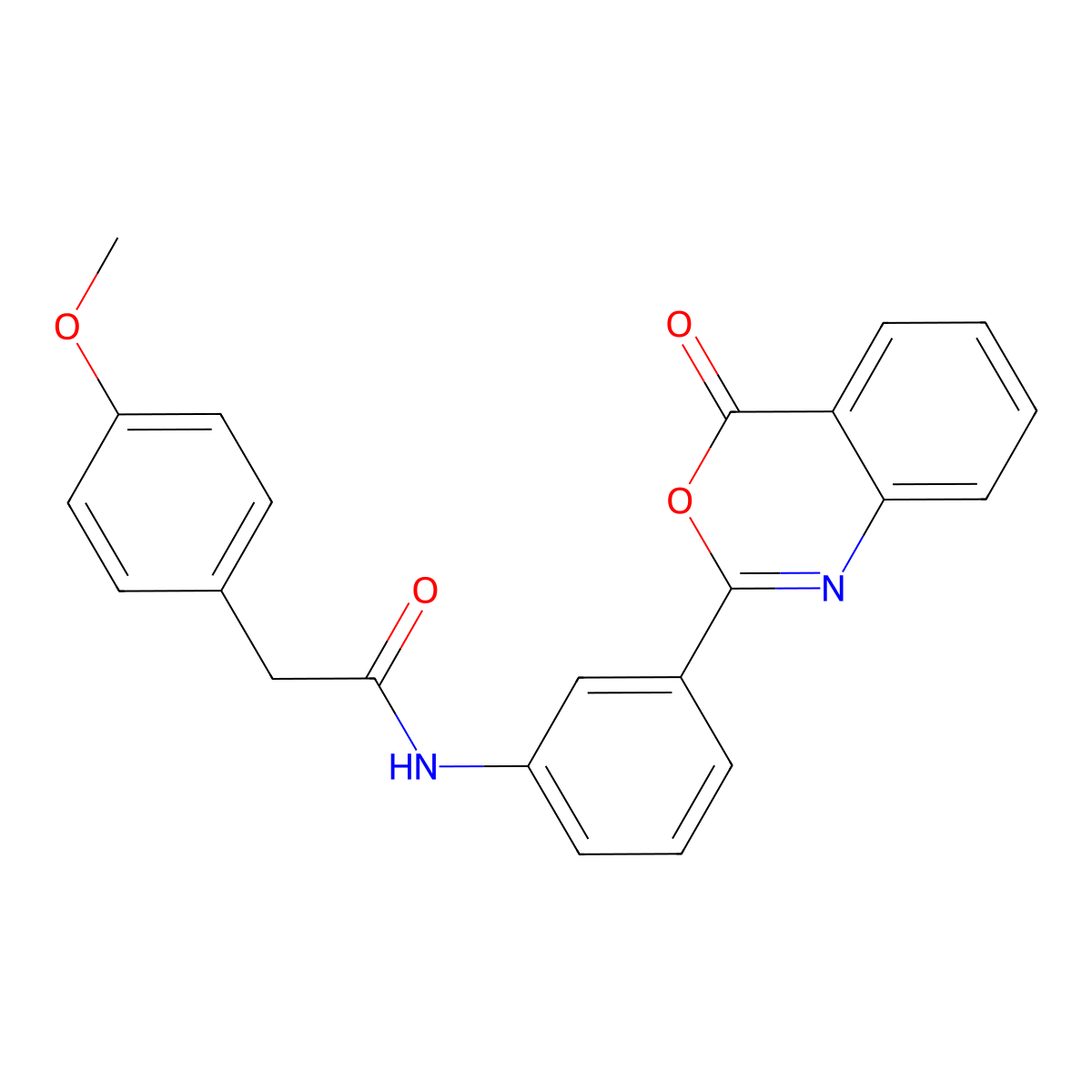 2-(4-methoxyphenyl)-N-[3-(4-oxo-4H-3,1-benzoxazin-2-yl)phenyl]acetamide molecular structure, CAS 354120-81-3