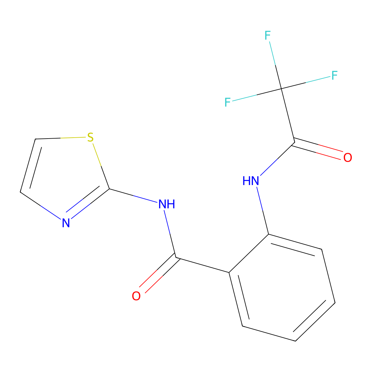 N-(1,3-thiazol-2-yl)-2-[(trifluoroacetyl)amino]benzamide molecular structure, CAS 354120-84-6