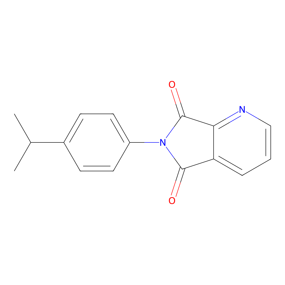 6-(4-isopropylphenyl)-5H-pyrrolo[3,4-b]pyridine-5,7(6H)-dione molecular structure, CAS 354120-85-7