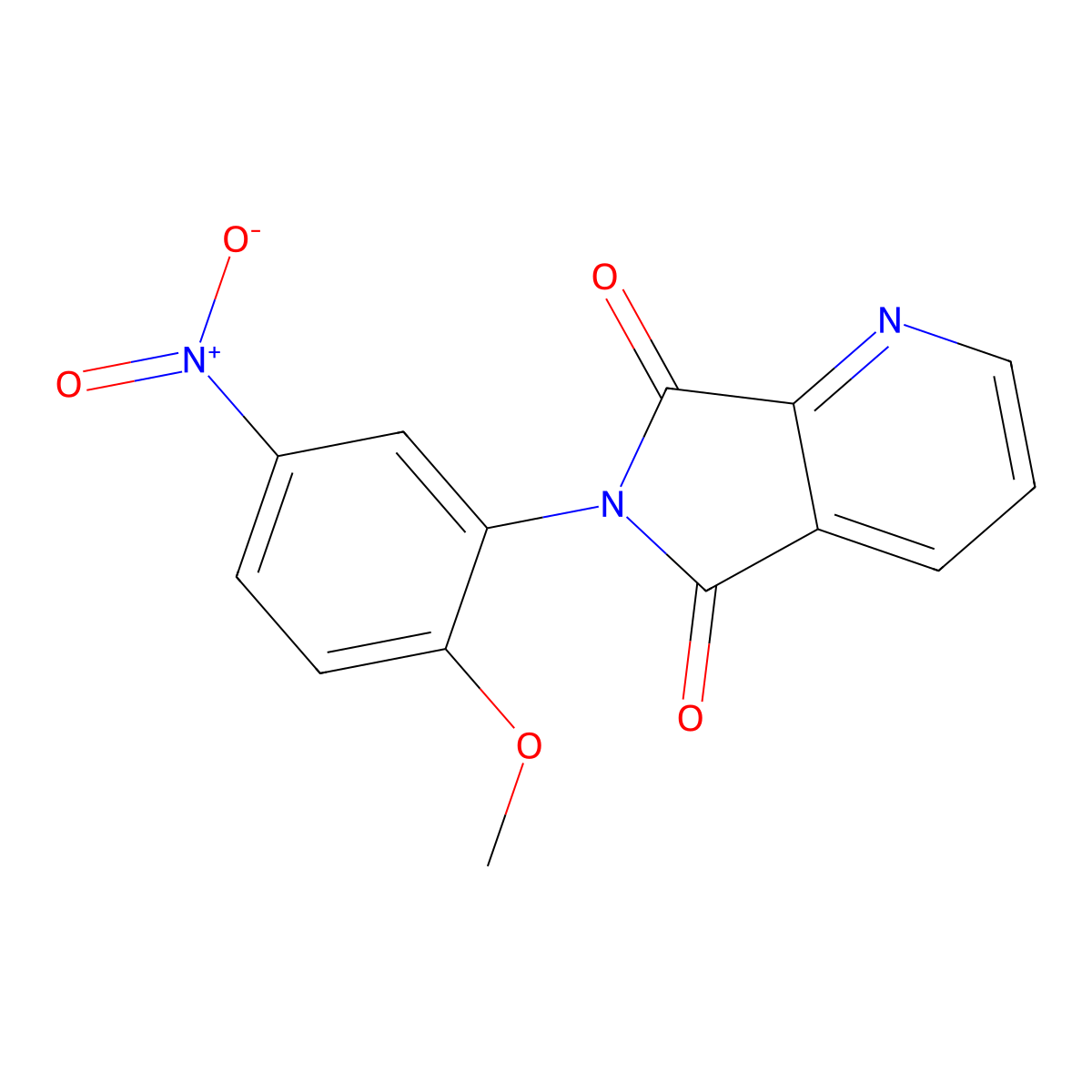 6-(2-Methoxy-5-nitrophenyl)pyrrolo[3,4-b]pyridine-5,7-dione molecular structure, CAS 354120-86-8