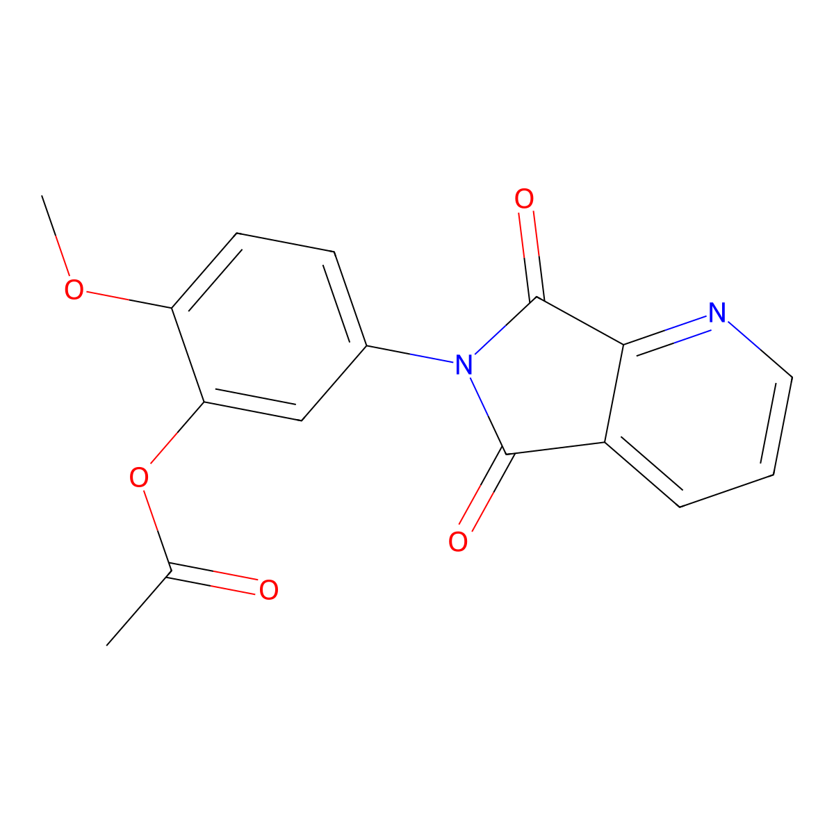 5-(5,7-dioxo-5,7-dihydro-6H-pyrrolo[3,4-b]pyridin-6-yl)-2-methoxyphenyl acetate molecular structure, CAS 354120-87-9