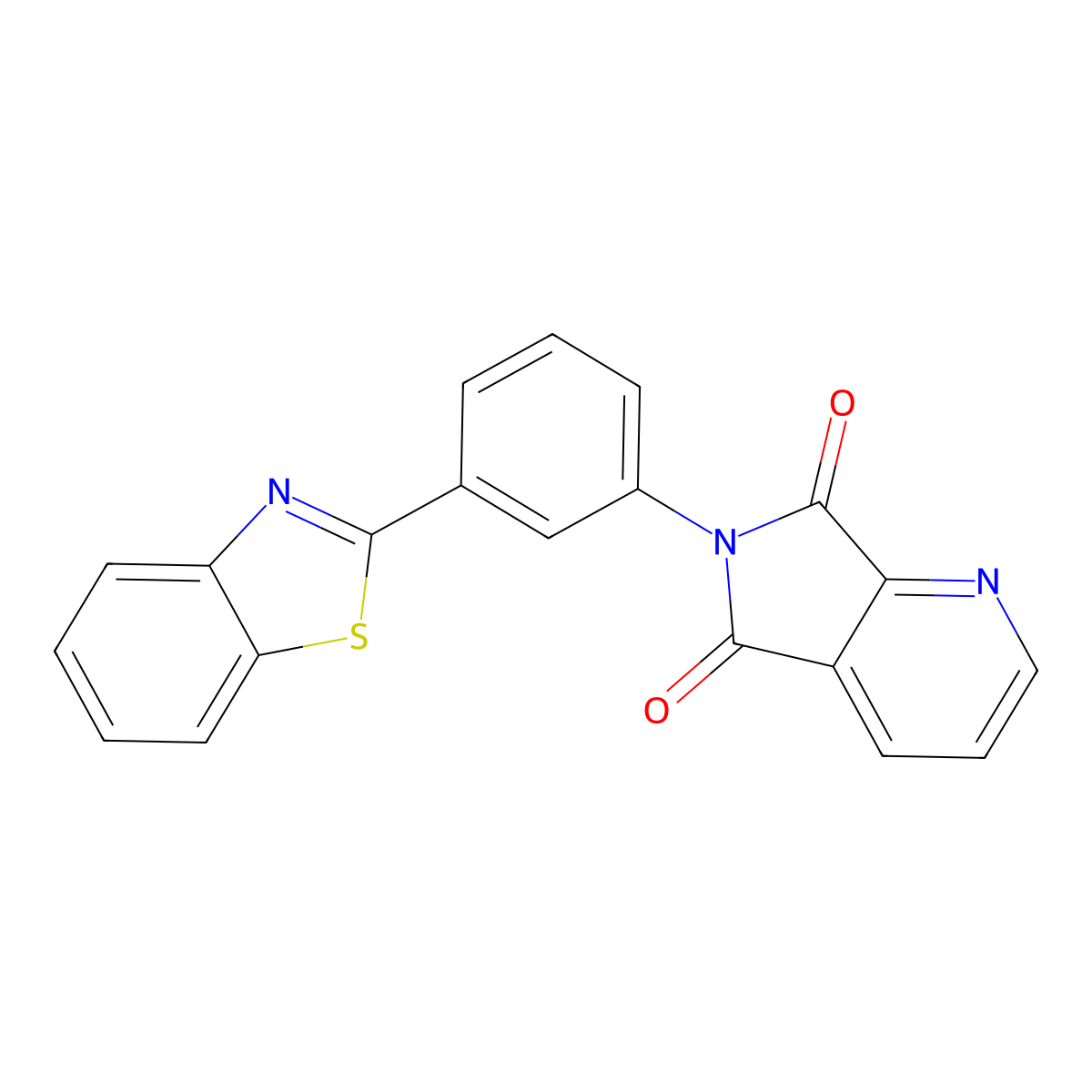6-[3-(1,3-Benzothiazol-2-yl)phenyl]pyrrolo[3,4-b]pyridine-5,7-dione molecular structure, CAS 354120-94-8