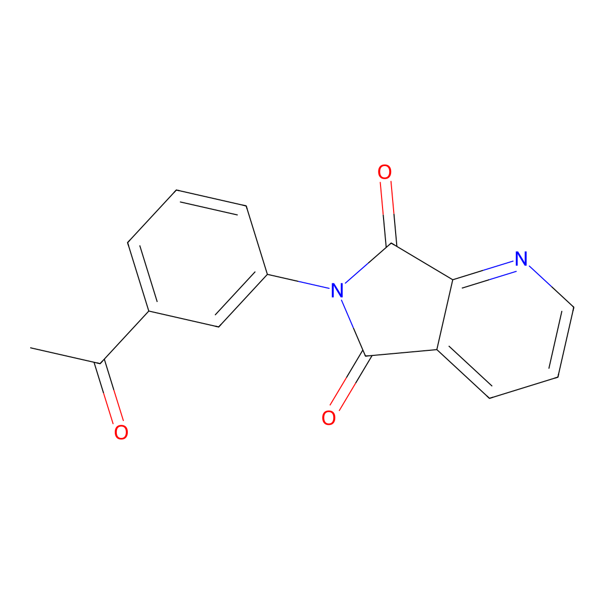 6-(3-acetylphenyl)-5H-pyrrolo[3,4-b]pyridine-5,7(6H)-dione molecular structure, CAS 354120-96-0
