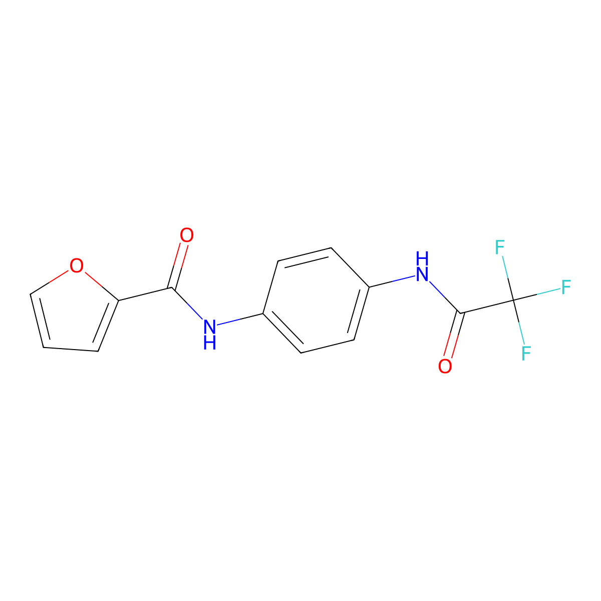 N-[4-[(2,2,2-trifluoroacetyl)amino]phenyl]furan-2-carboxamide molecular structure, CAS 354120-97-1