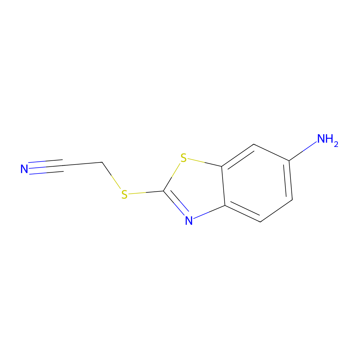 2-((6-Amino-1,3-benzothiazol-2-yl)sulfanyl)acetonitrile molecular structure, CAS 354121-67-8