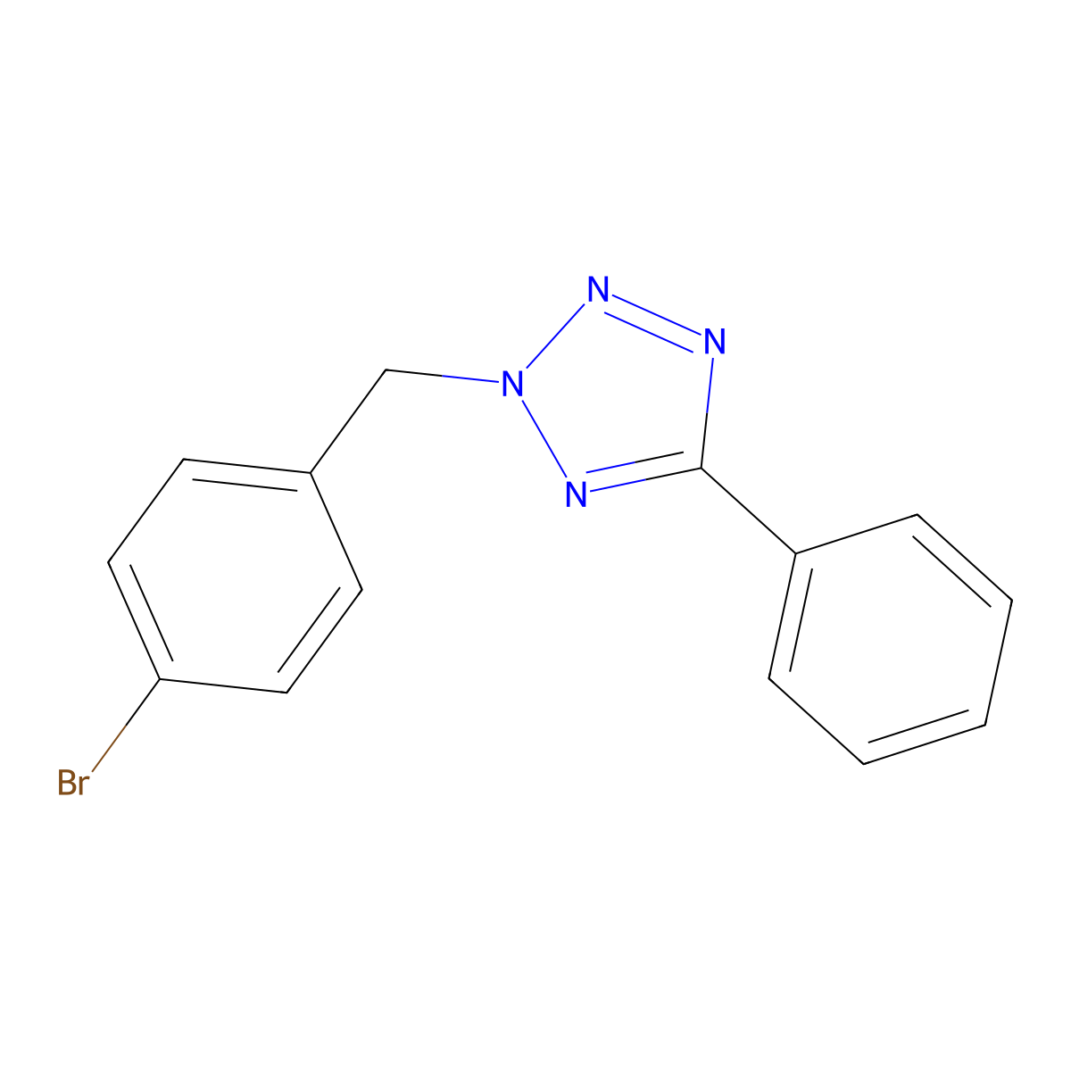 2-[(4-Bromophenyl)methyl]-5-phenyltetrazole molecular structure, CAS 354125-02-3