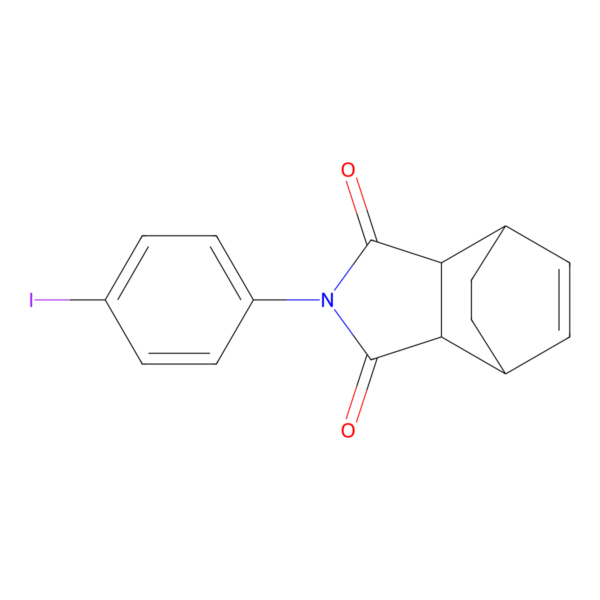 4-(4-Iodophenyl)-4-azatricyclo[5.2.2.0~2,6~]undec-8-ene-3,5-dione molecular structure, CAS 354125-16-9