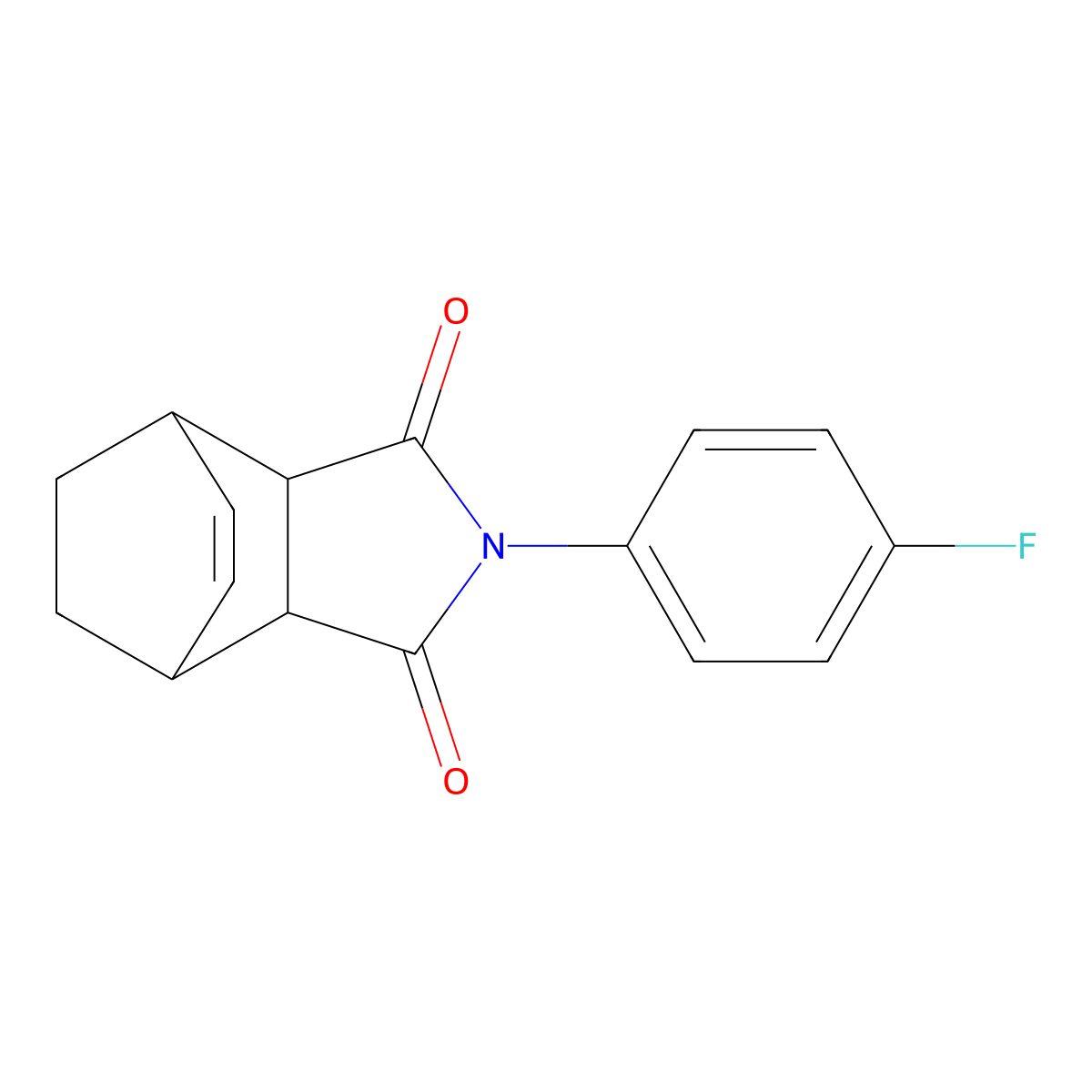 2-(4-fluorophenyl)-3a,4,7,7a-tetrahydro-1H-4,7-ethanoisoindole-1,3(2H)-dione molecular structure, CAS 354125-20-5