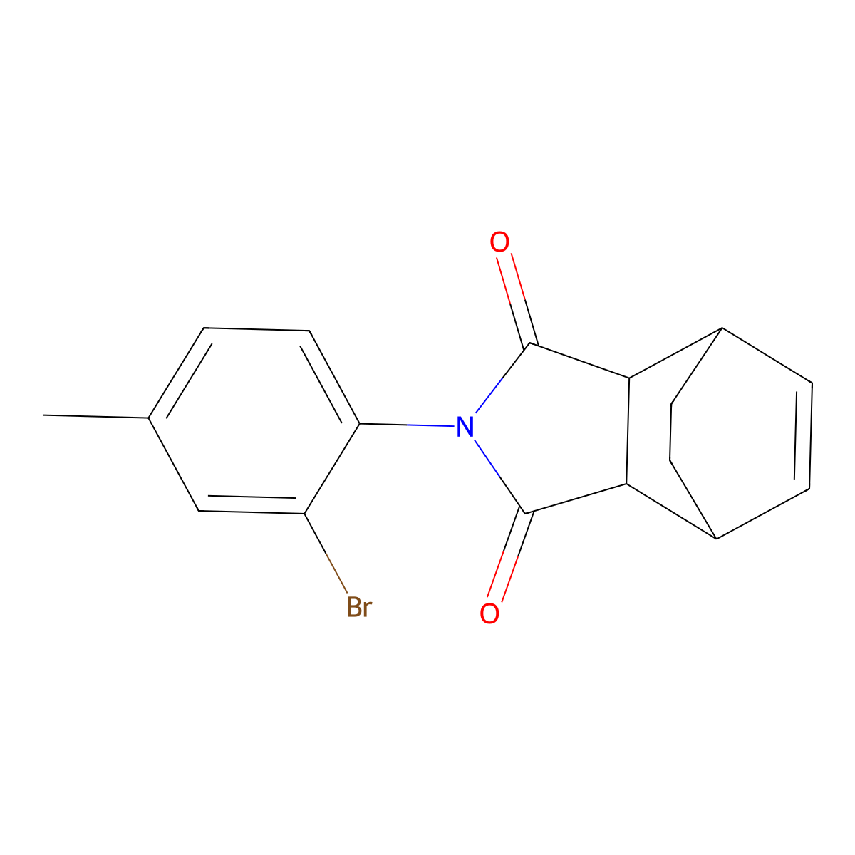 2-(2-bromo-4-methylphenyl)-3a,4,7,7a-tetrahydro-1H-4,7-ethanoisoindole-1,3(2H)-dione molecular structure, CAS 354125-25-0