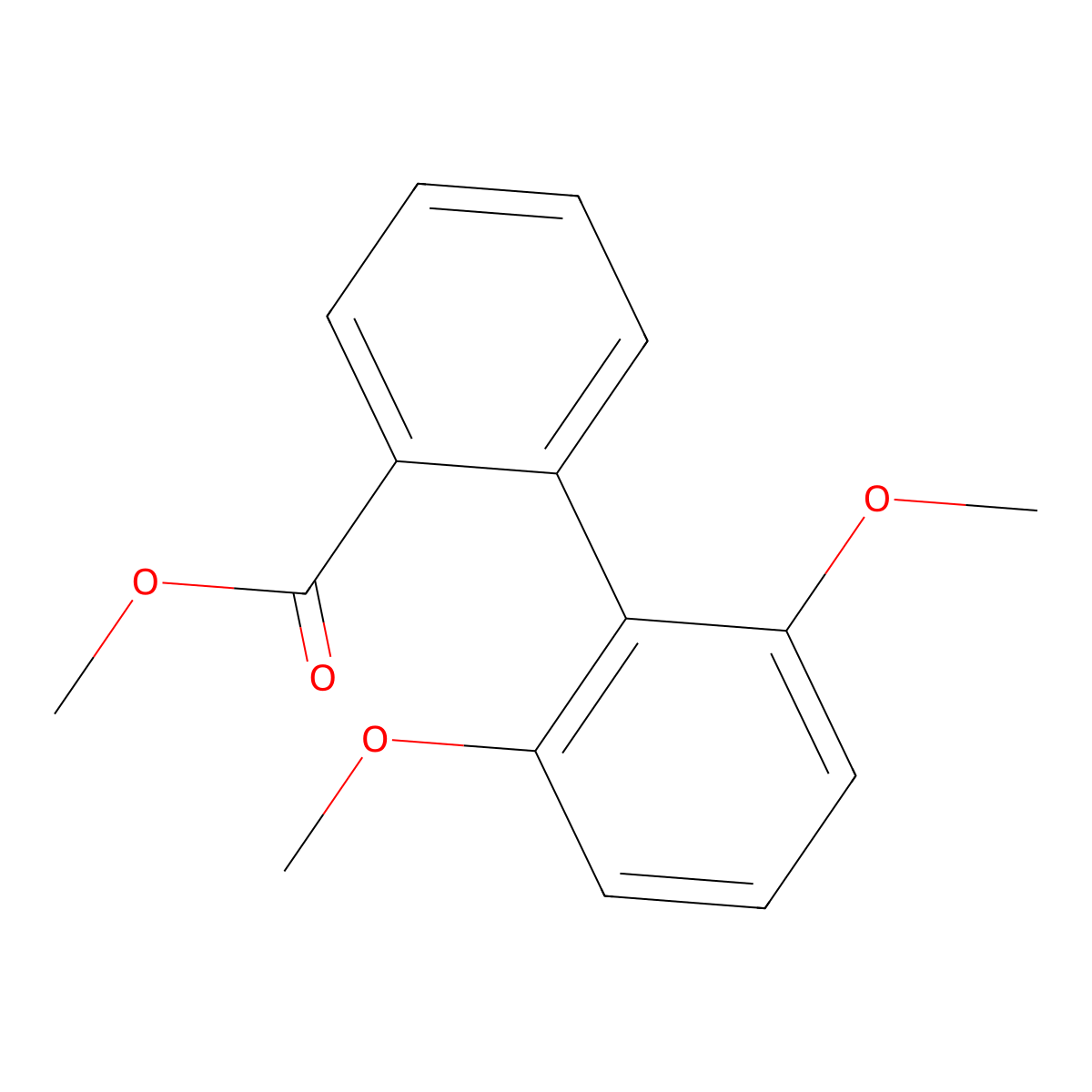 Methyl 2',6'-dimethoxy-[1,1'-biphenyl]-2-carboxylate molecular structure, CAS 35413-13-9