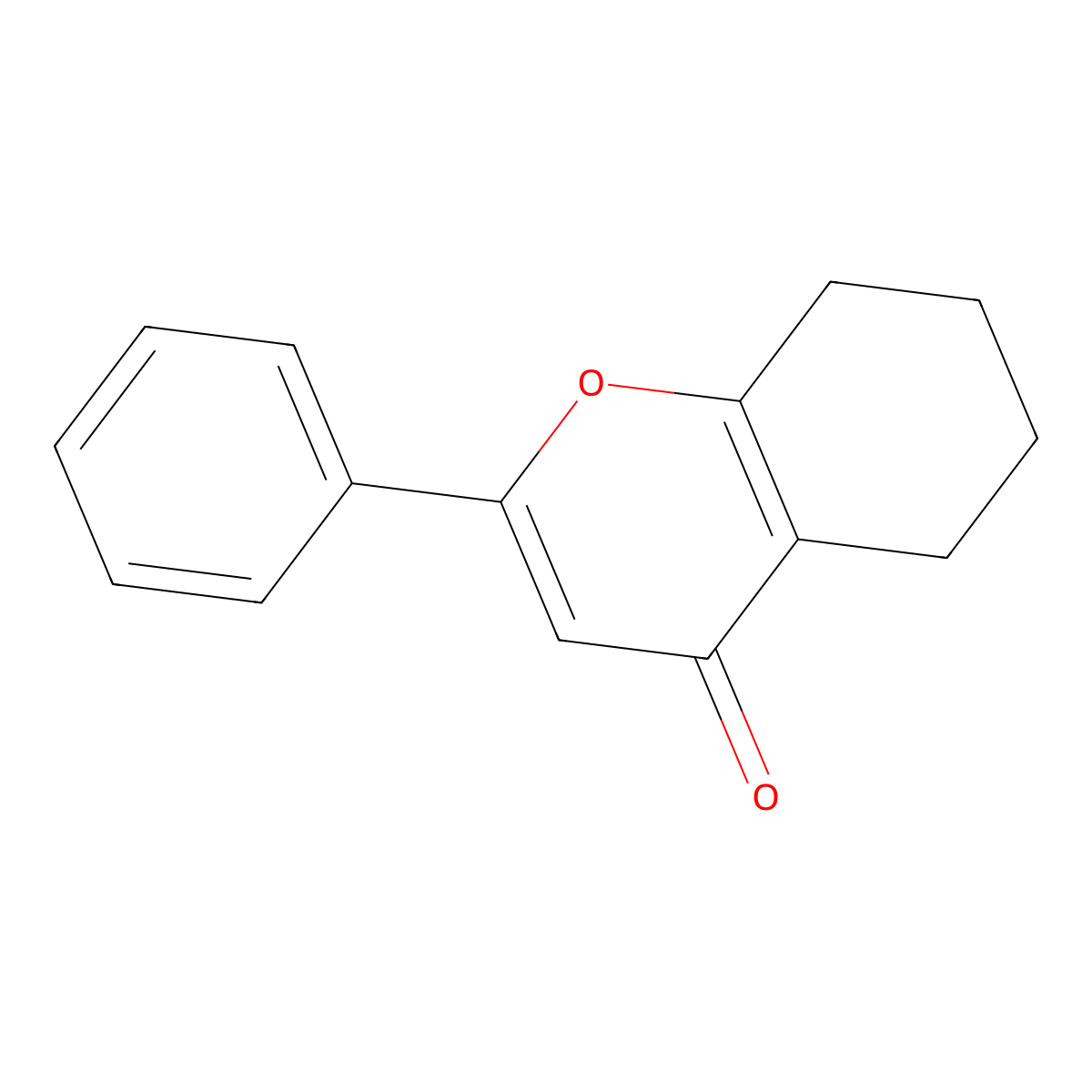 2-phenyl-5,6,7,8-tetrahydro-4H-chromen-4-one molecular structure, CAS 35413-50-4
