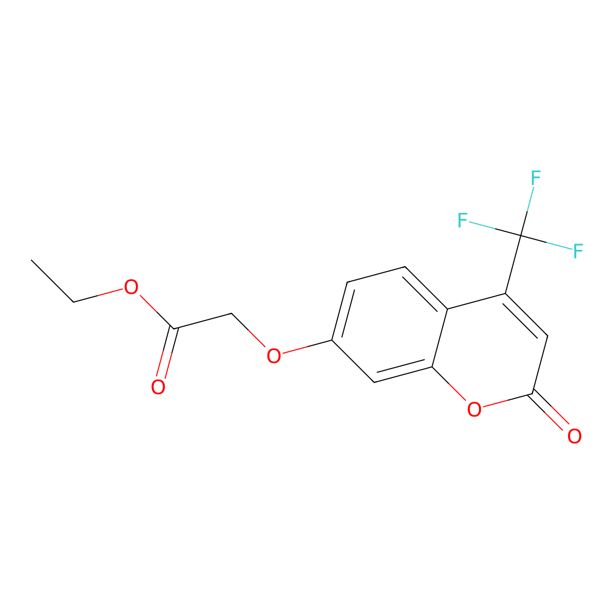 ethyl {[2-oxo-4-(trifluoromethyl)-2H-chromen-7-yl]oxy}acetate molecular structure, CAS 354130-54-4