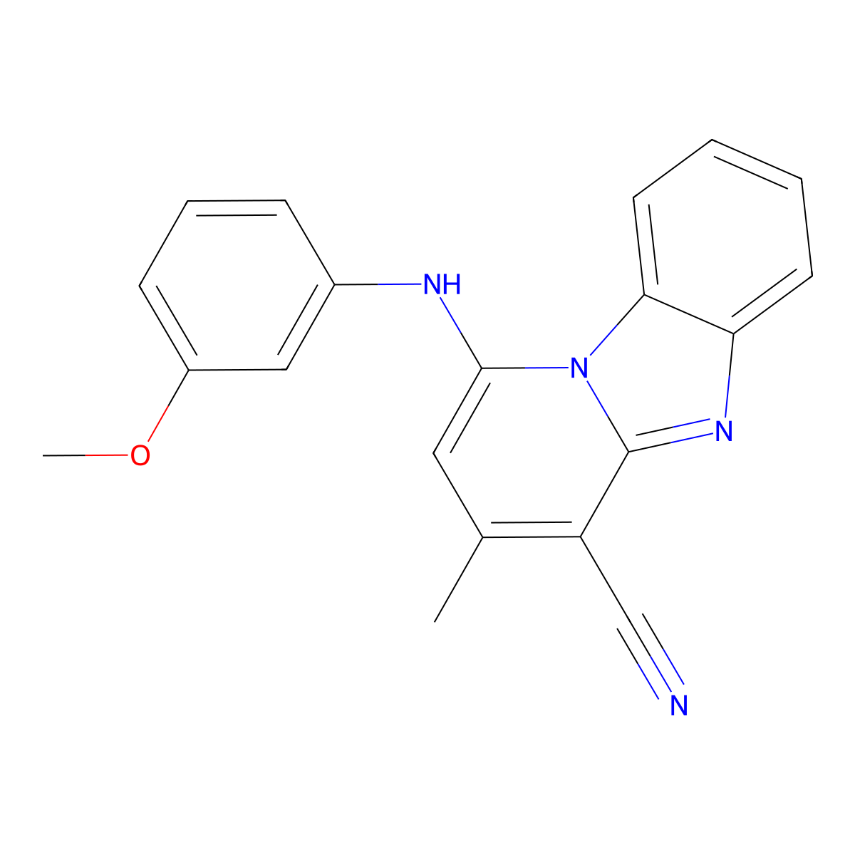 1-(3-Methoxyanilino)-3-methylpyrido[1,2-a]benzimidazole-4-carbonitrile molecular structure, CAS 354132-03-9