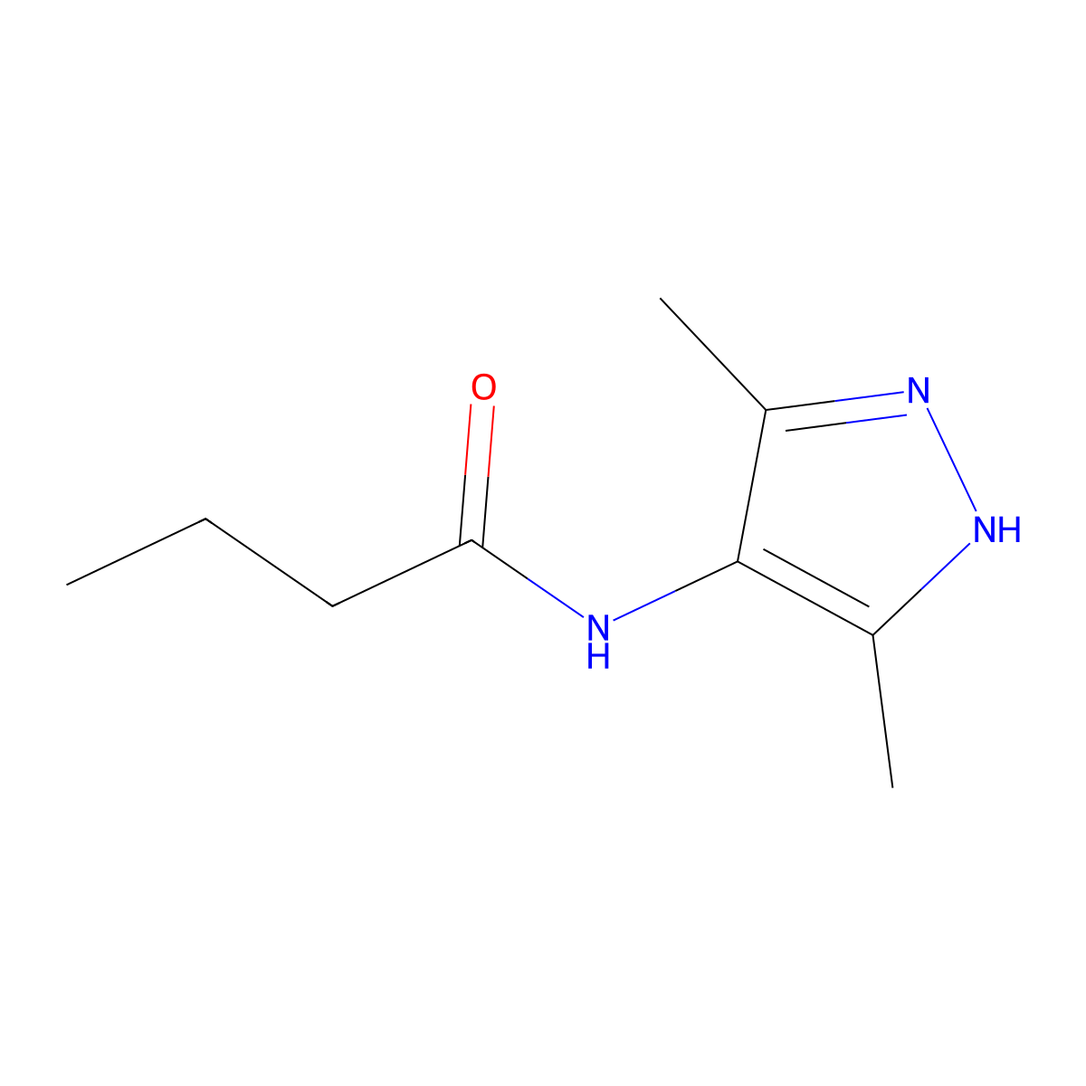 N-(3,5-Dimethyl-1H-pyrazol-4-yl)butanamide molecular structure, CAS 354135-93-6