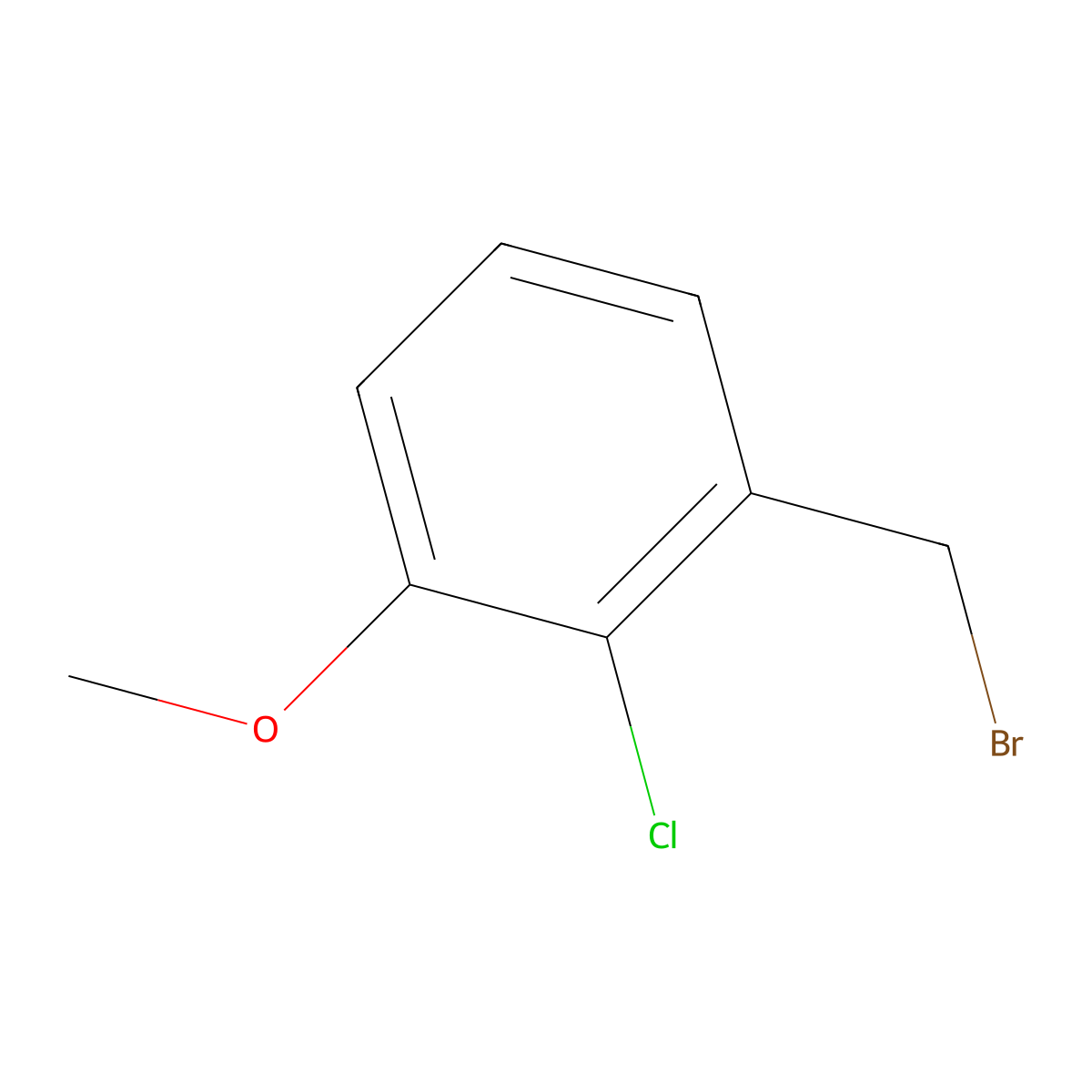 1-(Bromomethyl)-2-chloro-3-methoxybenzene molecular structure, CAS 354138-68-4