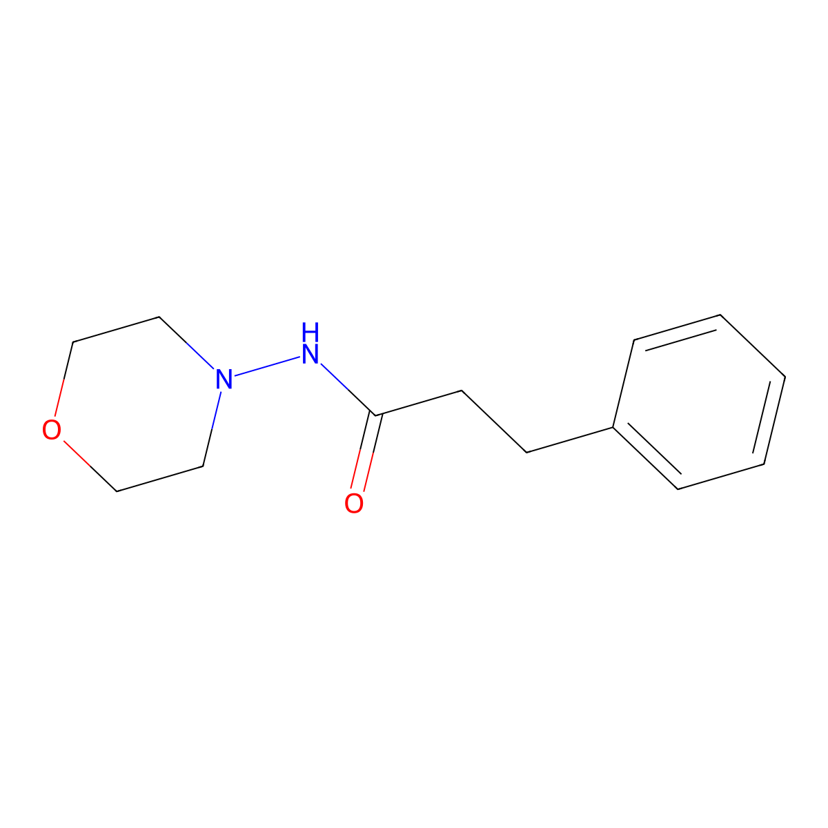 N-morpholin-4-yl-3-phenylpropanamide molecular structure, CAS 354140-11-7