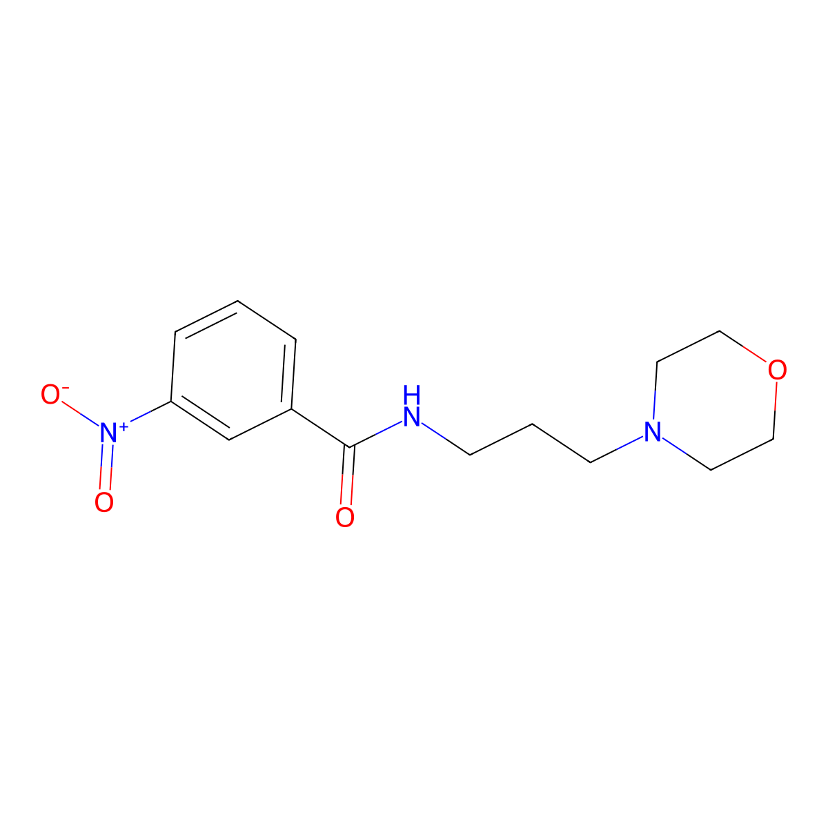 N-(3-morpholin-4-ylpropyl)-3-nitrobenzamide molecular structure, CAS 354140-81-1