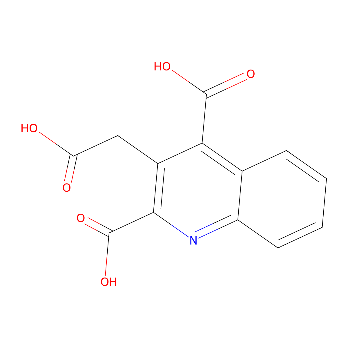 3-(Carboxymethyl)quinoline-2,4-dicarboxylic acid molecular structure, CAS 354143-43-4