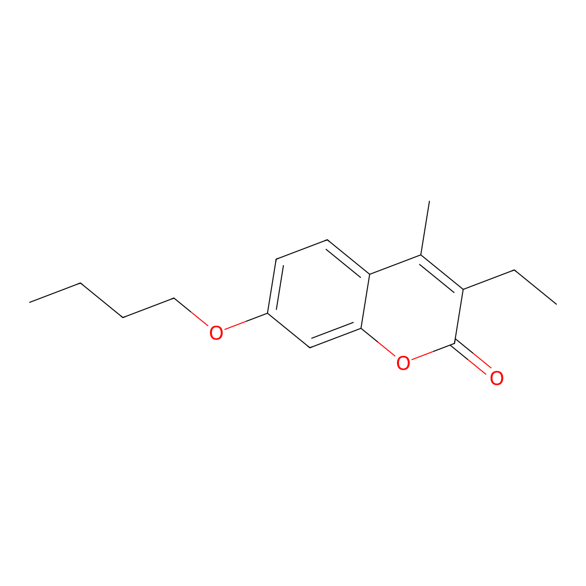 7-Butoxy-3-ethyl-4-methylchromen-2-one molecular structure, CAS 354143-59-2