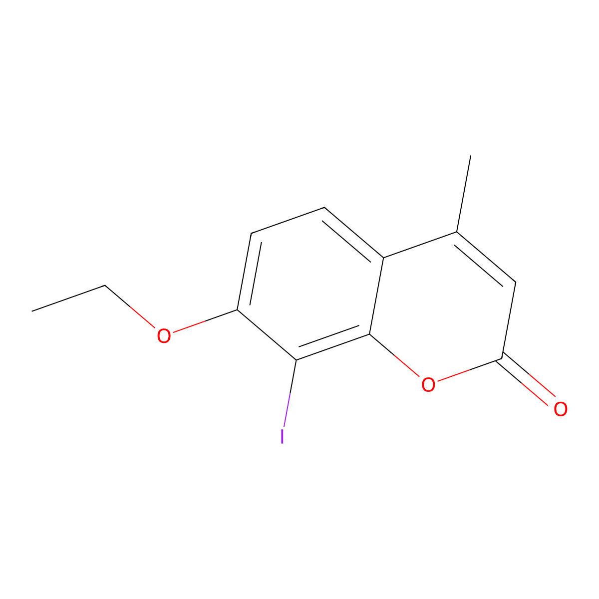 7-Ethoxy-8-iodo-4-methylchromen-2-one molecular structure, CAS 354143-77-4