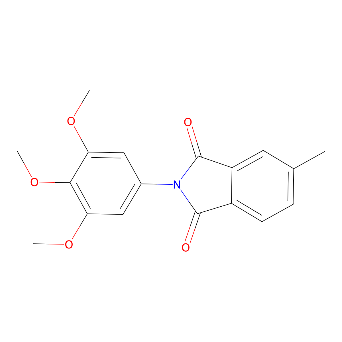 5-Methyl-2-(3,4,5-trimethoxyphenyl)isoindoline-1,3-dione molecular structure, CAS 354144-64-2