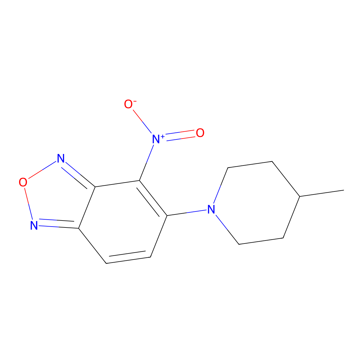 5-(4-Methylpiperidin-1-yl)-4-nitro-2,1,3-benzoxadiazole molecular structure, CAS 354148-77-9