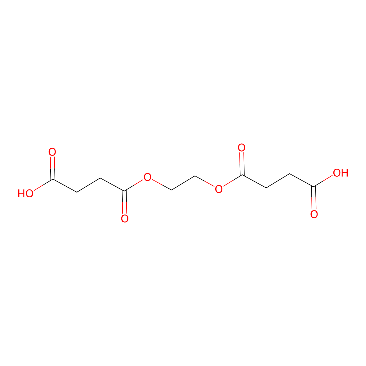 4,4'-(Ethane-1,2-diylbis(oxy))bis(4-oxobutanoic acid) molecular structure, CAS 35415-14-6