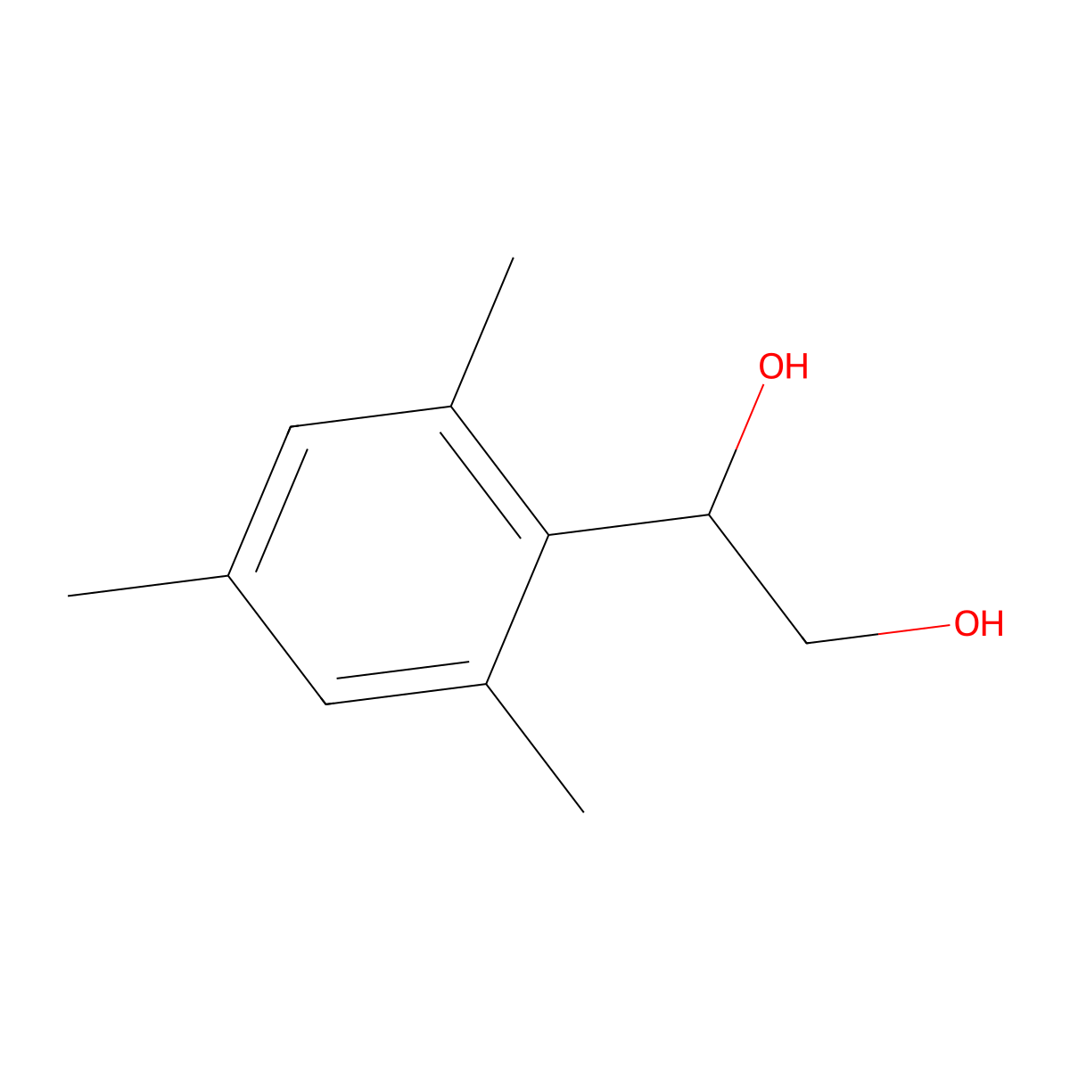 1-(2,4,6-Trimethylphenyl)ethane-1,2-diol molecular structure, CAS 354153-47-2
