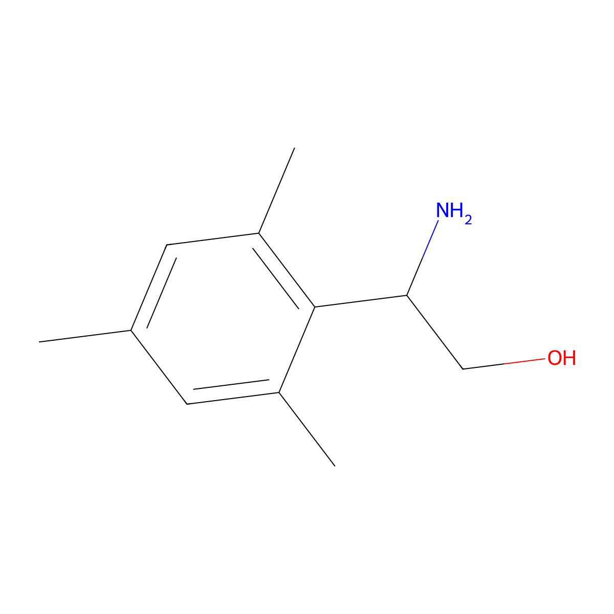2-Amino-2-mesitylethanol molecular structure, CAS 354153-49-4