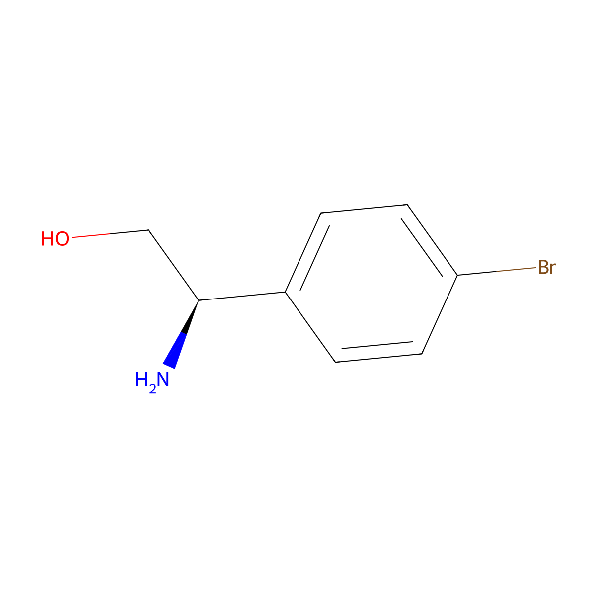 (betaR)-beta-Amino-4-bromobenzeneethanol molecular structure, CAS 354153-64-3