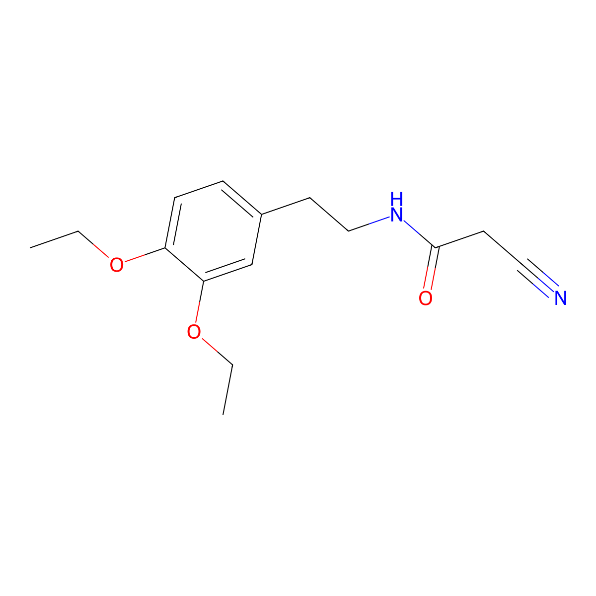 2-Cyano-N-[2-(3,4-diethoxyphenyl)ethyl]acetamide molecular structure, CAS 354153-68-7