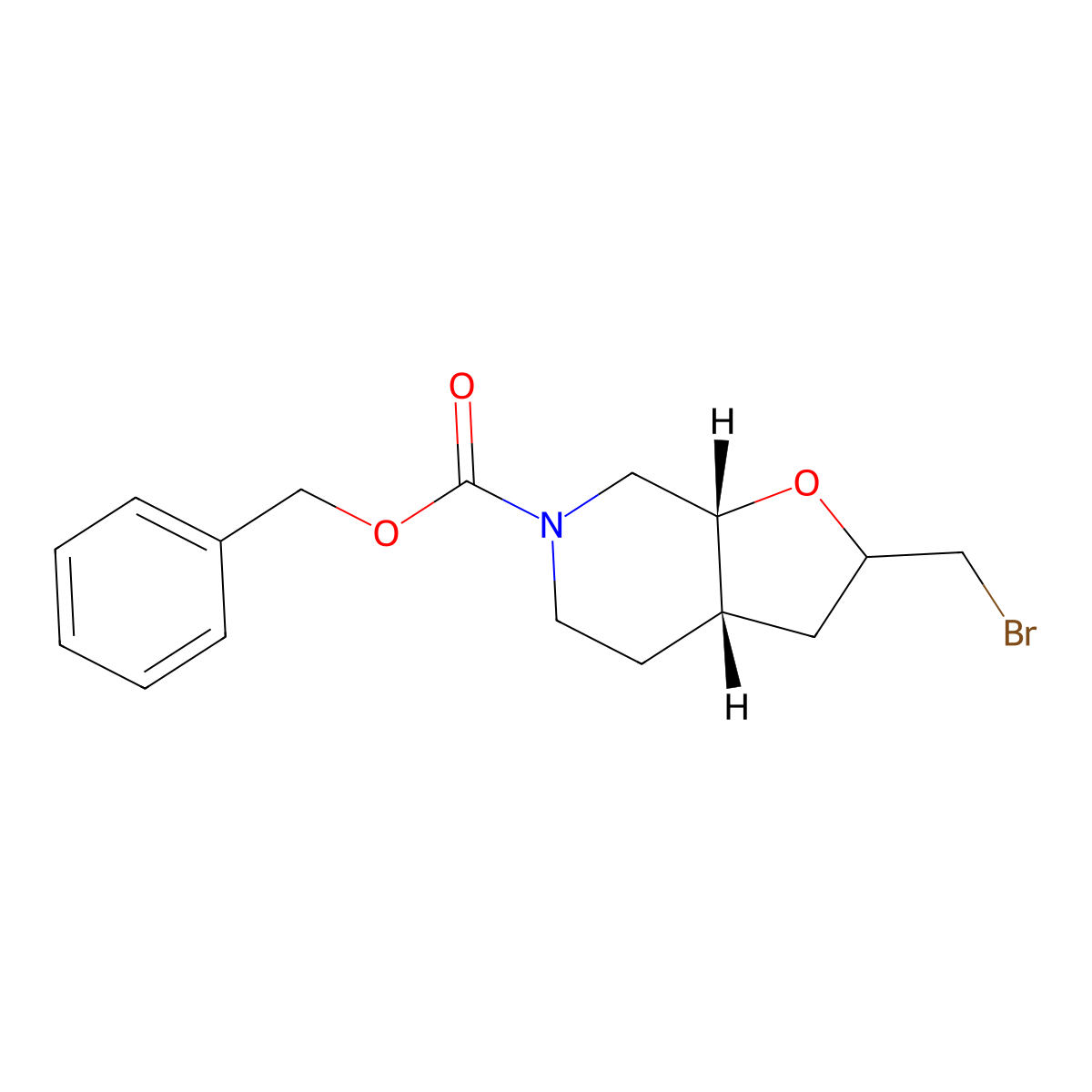Cis-Benzyl 2-(Bromomethyl)Hexahydrofuro[2,3-C]Pyridine-6(2H)-Carboxylate molecular structure, CAS 354155-03-6