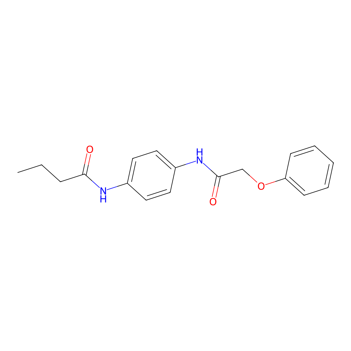 N-{4-[(phenoxyacetyl)amino]phenyl}butanamide molecular structure, CAS 354156-99-3
