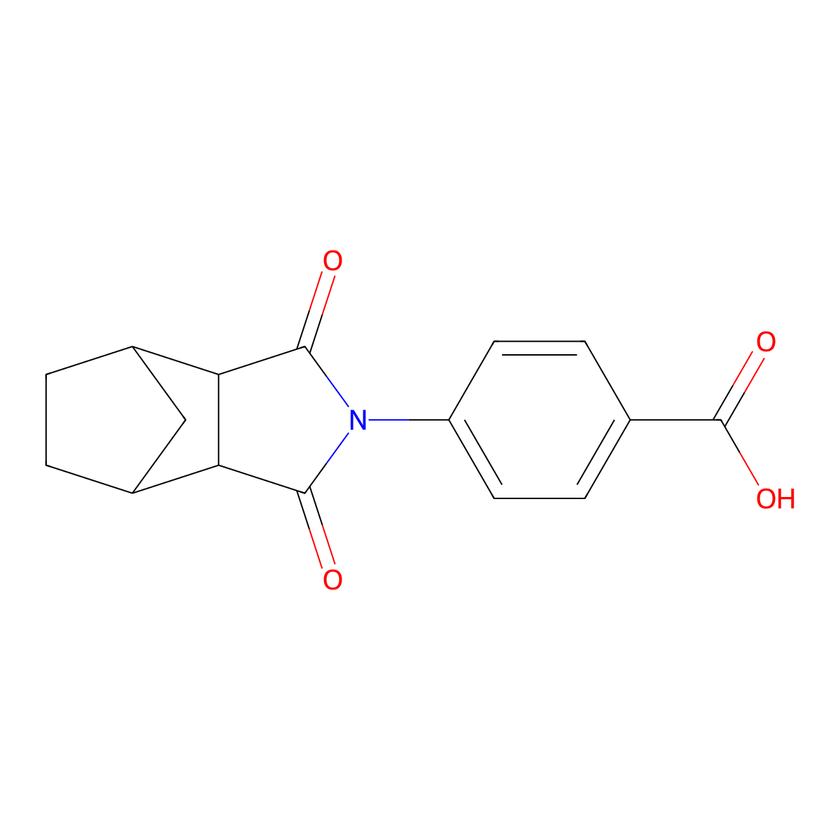 4-(1,3-dioxooctahydro-2H-4,7-methanoisoindol-2-yl)benzoic acid molecular structure, CAS 354158-53-5