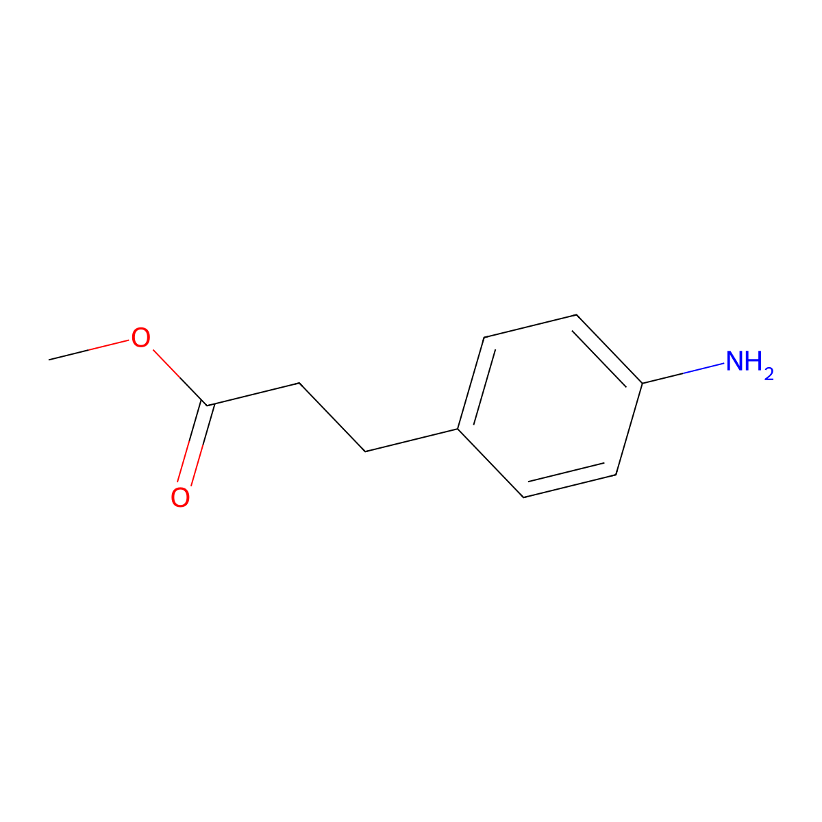 Methyl 3-(4-aminophenyl)propanoate molecular structure, CAS 35418-07-6