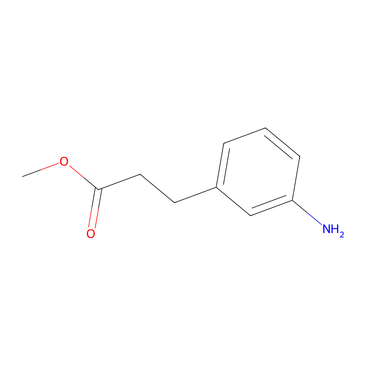 Methyl 3-(3-aminophenyl)propanoate molecular structure, CAS 35418-08-7