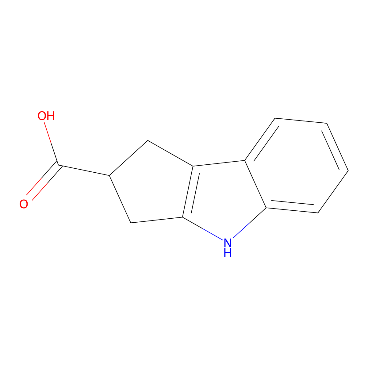 1,2,3,4-Tetrahydrocyclopenta[b]indole-2-carboxylic acid molecular structure, CAS 35418-49-6