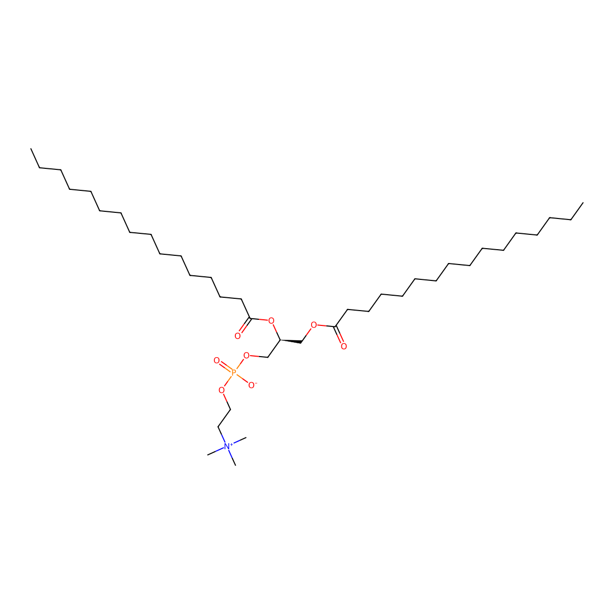 (7S)-7-(Hexadecanoyloxy)-4-hydroxy-N,N,N-trimethyl-10-oxo-3,5,9-trioxa-4-phosphapentacosan-1-aminium 4-oxide molecular structure, CAS 35418-55-4