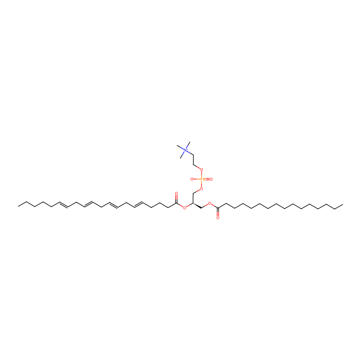 1-Palmitoyl-2-arachidoyllecithin molecular structure, CAS 35418-58-7