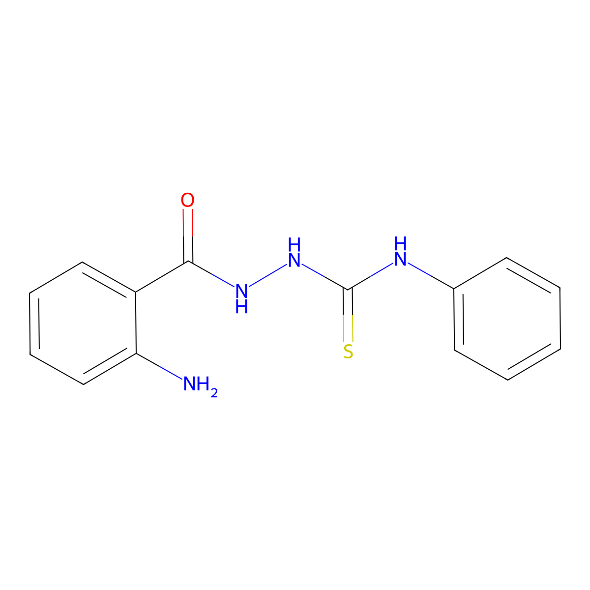 2-amino-N-[(phenylcarbamothioyl)amino]benzamide molecular structure, CAS 3542-39-0