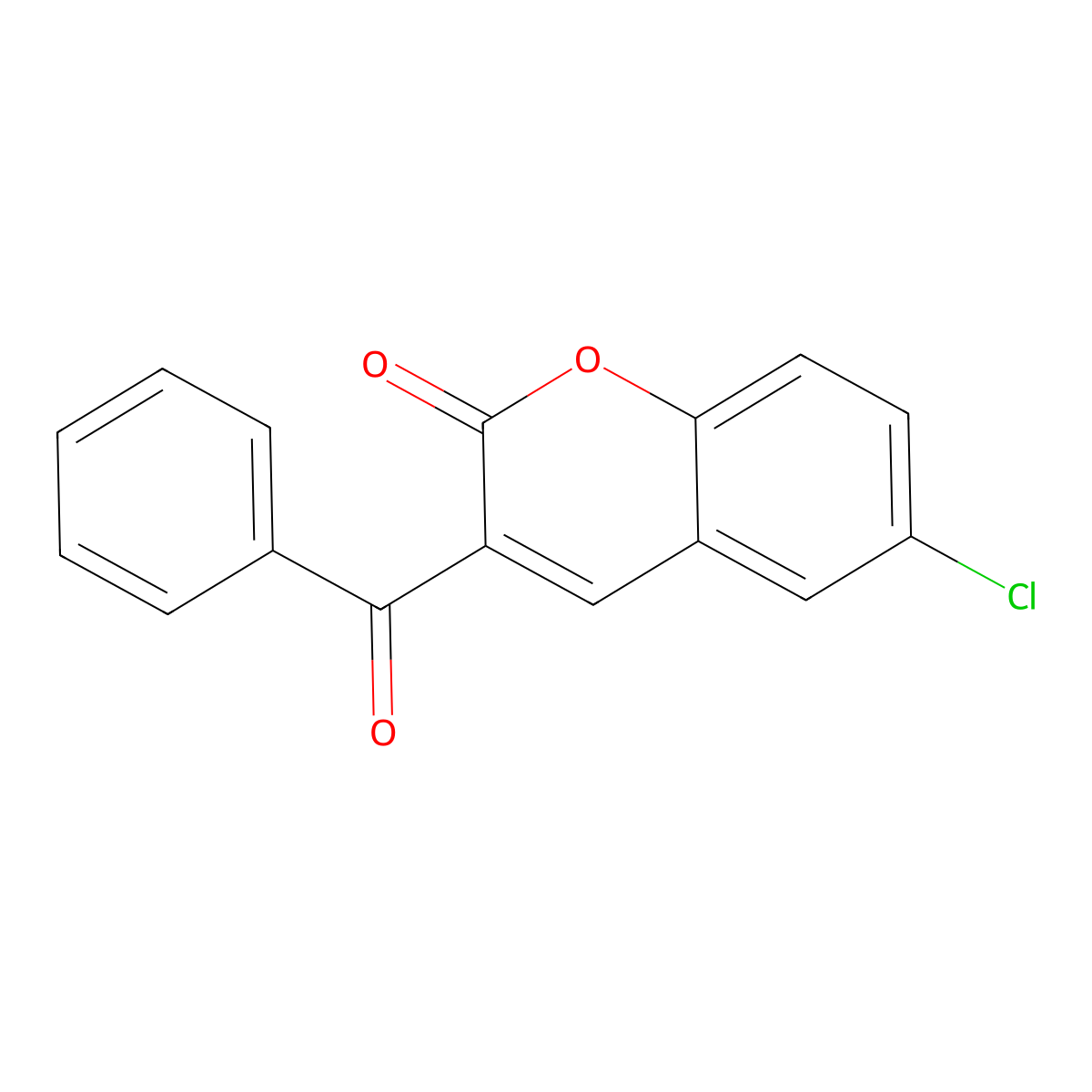 3-benzoyl-6-chloro-2H-chromen-2-one molecular structure, CAS 3542-65-2