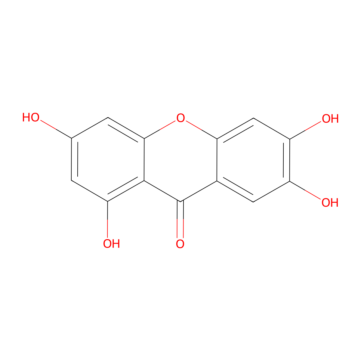 Norathyriol molecular structure, CAS 3542-72-1