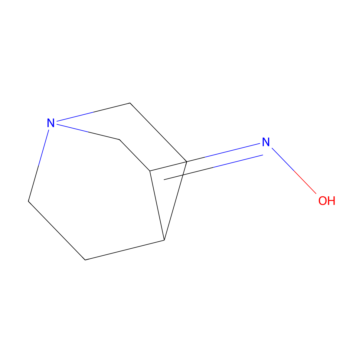 3-Quinuclidinone oxime molecular structure, CAS 35423-17-7