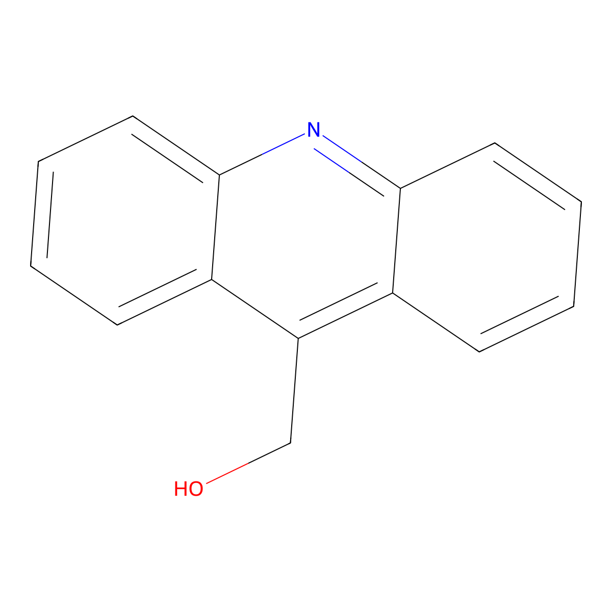 Acridin-9-ylmethanol molecular structure, CAS 35426-11-0