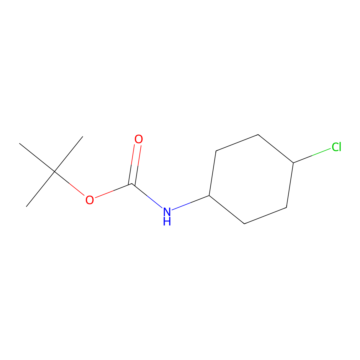 tert-Butyl (4-chlorocyclohexyl)carbamate molecular structure, CAS 35426-68-7